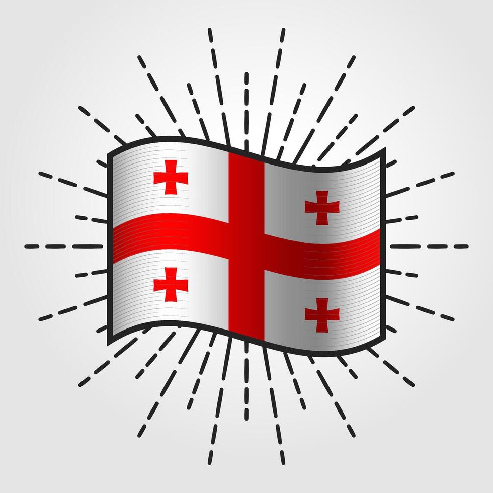 Clásico Georgia nacional bandera ilustración vector
