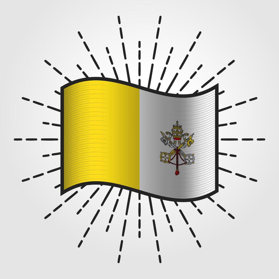 Clásico Vaticano nacional bandera ilustración vector