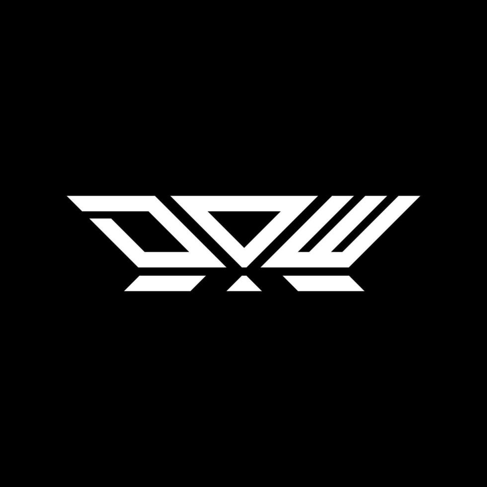 DOW letter logo vector design, DOW simple and modern logo. DOW luxurious alphabet design