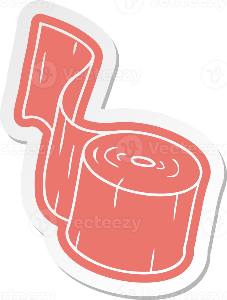 cartoon sticker of a toilet roll png