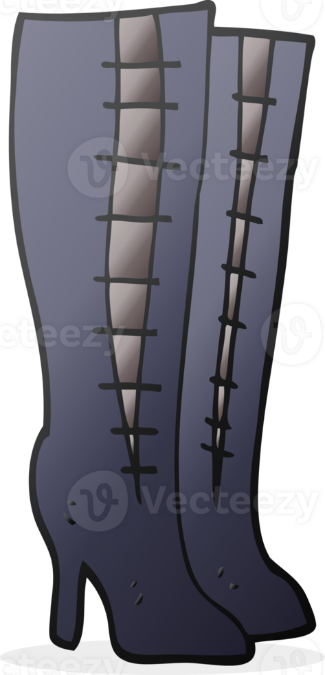 hand drawn cartoon high boots png