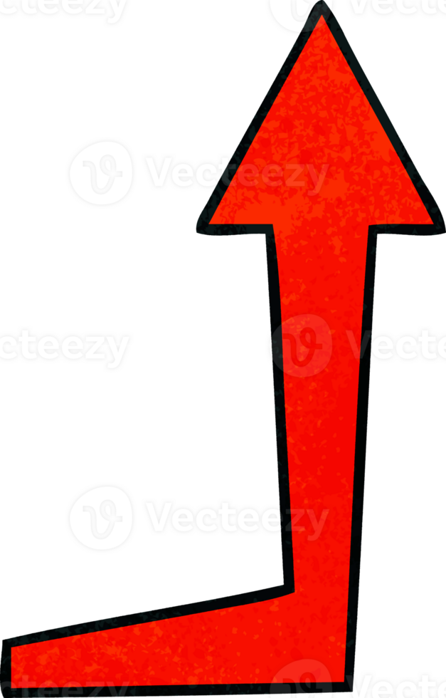 hand drawn quirky cartoon arrow png