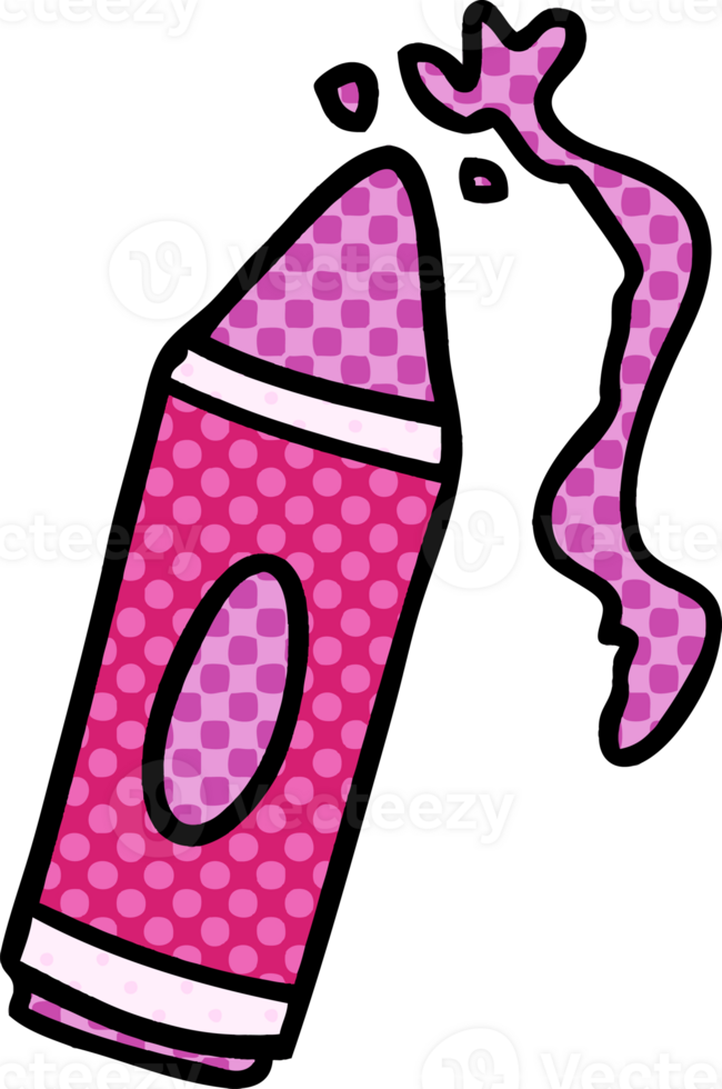 hand drawn cartoon doodle of a pink crayon png