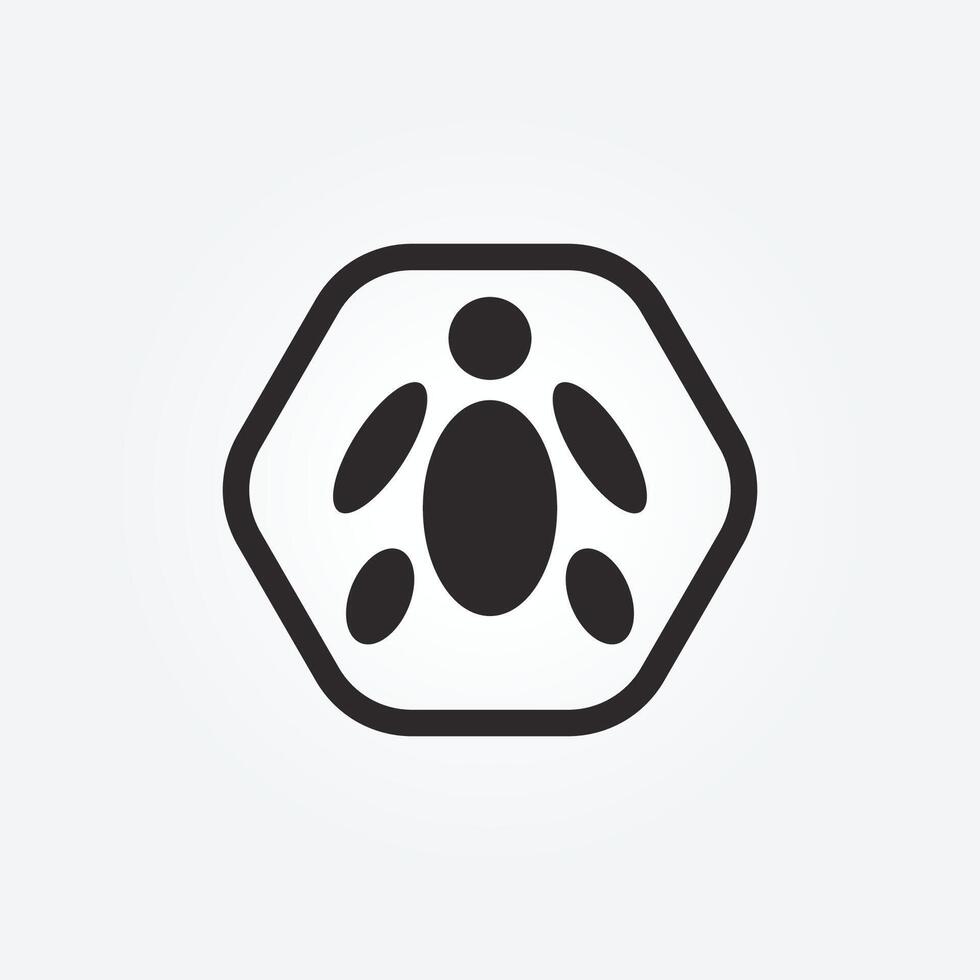 Turtle logo with a minimalist concept vector