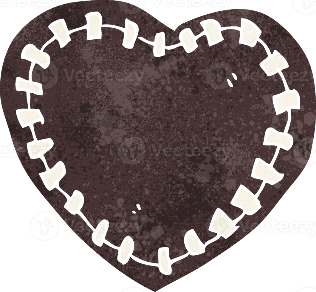 cartoon stitched heart png