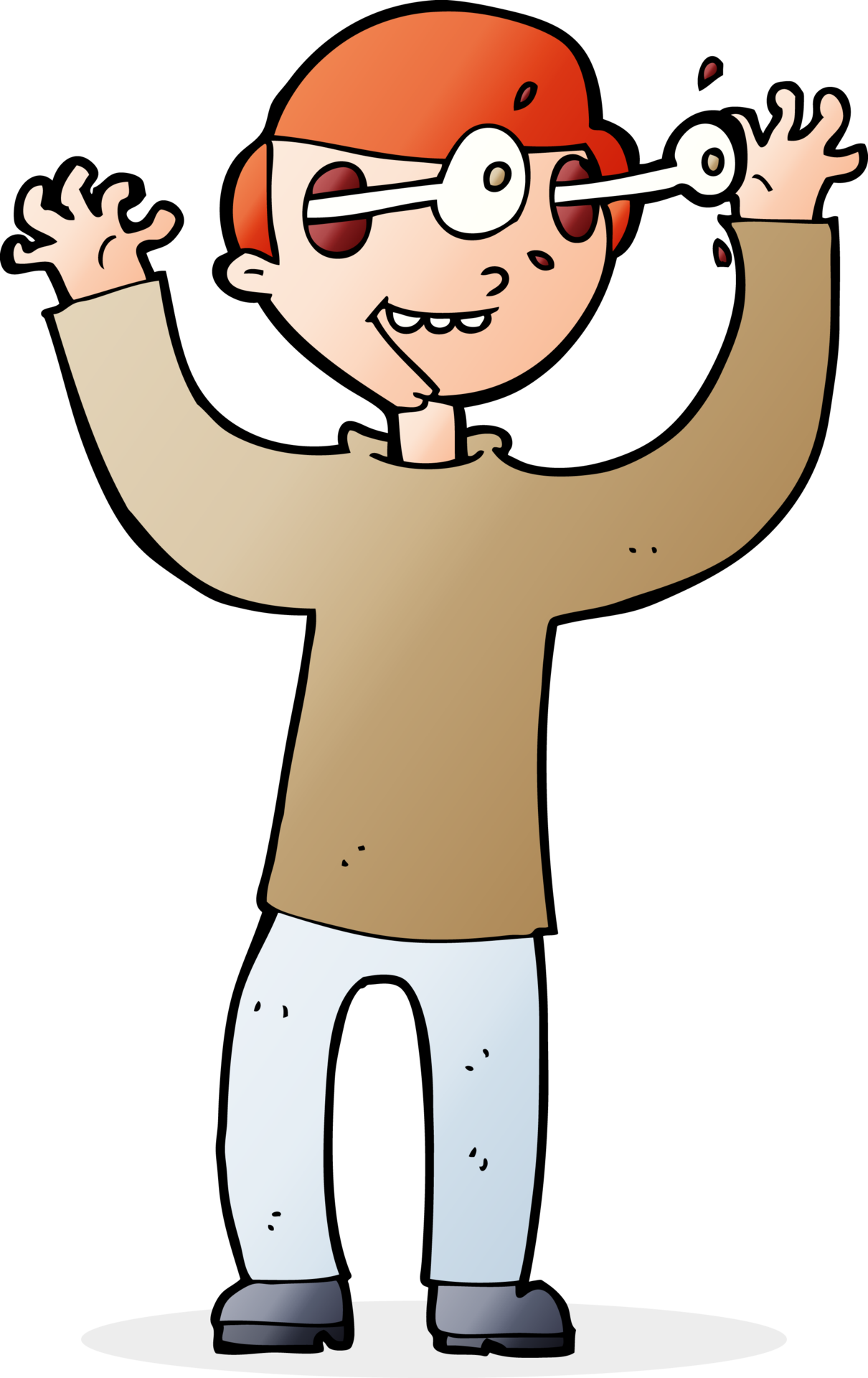 cartoon man with eyes popping out of head 39933986 PNG
