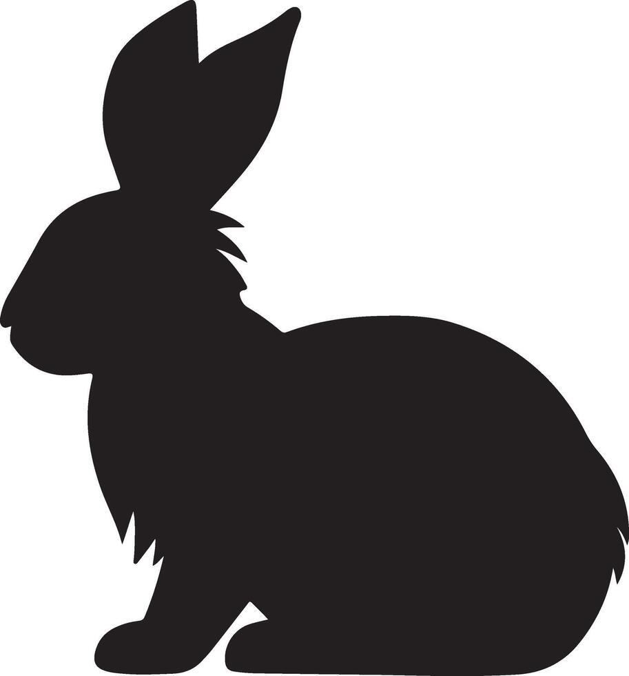 Bunny silhouette vector illustration white background