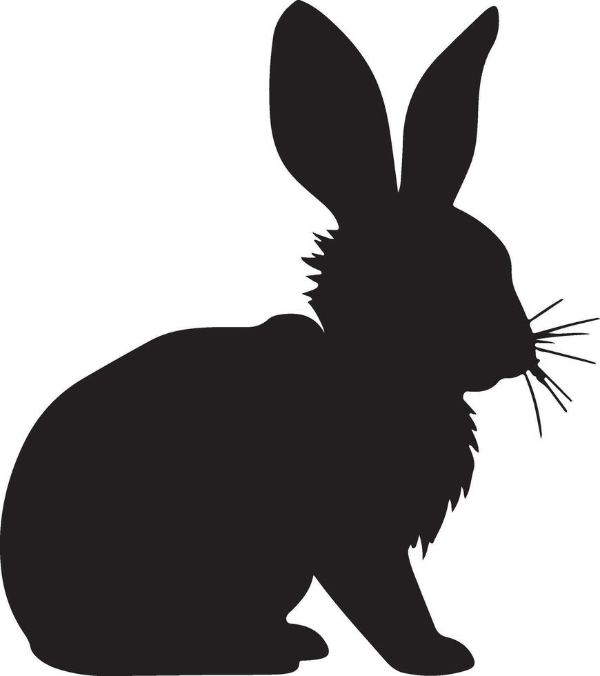 Bunny silhouette vector illustration white background