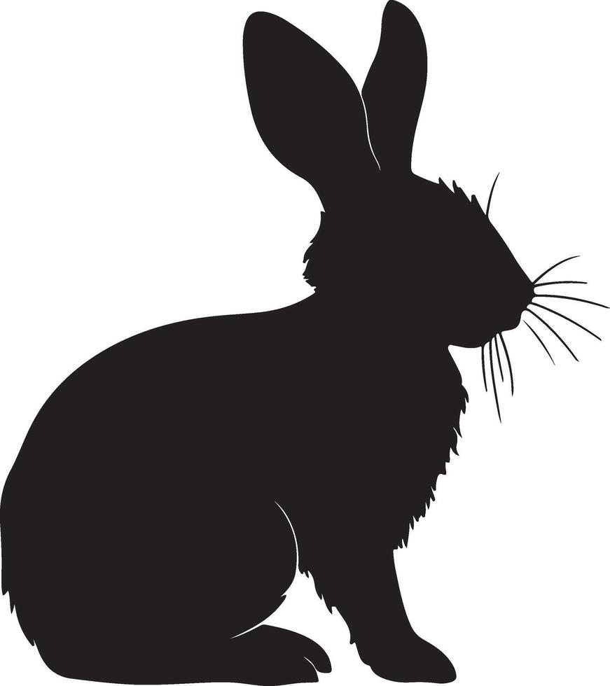 Bunny silhouette vector illustration white background
