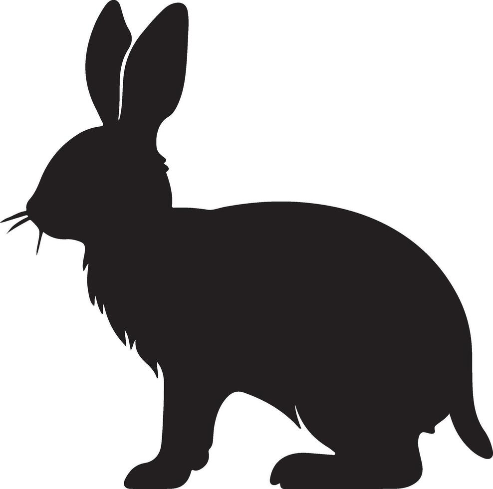 Bunny silhouette vector illustration white background