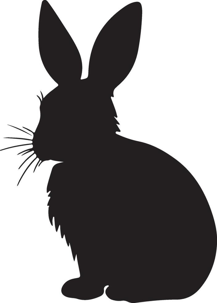 Bunny silhouette vector illustration white background