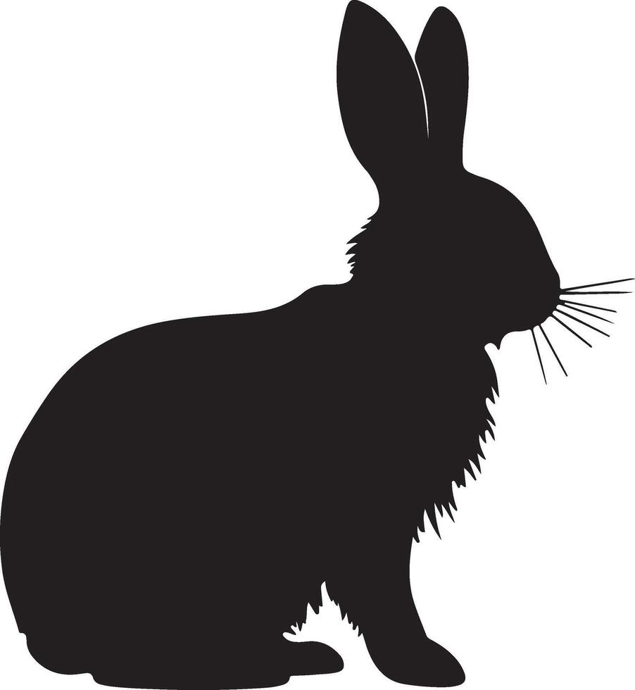 Bunny silhouette vector illustration white background