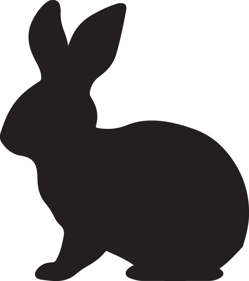 Bunny silhouette vector illustration white background