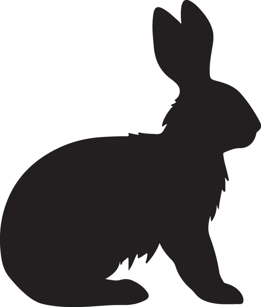 Bunny silhouette vector illustration white background