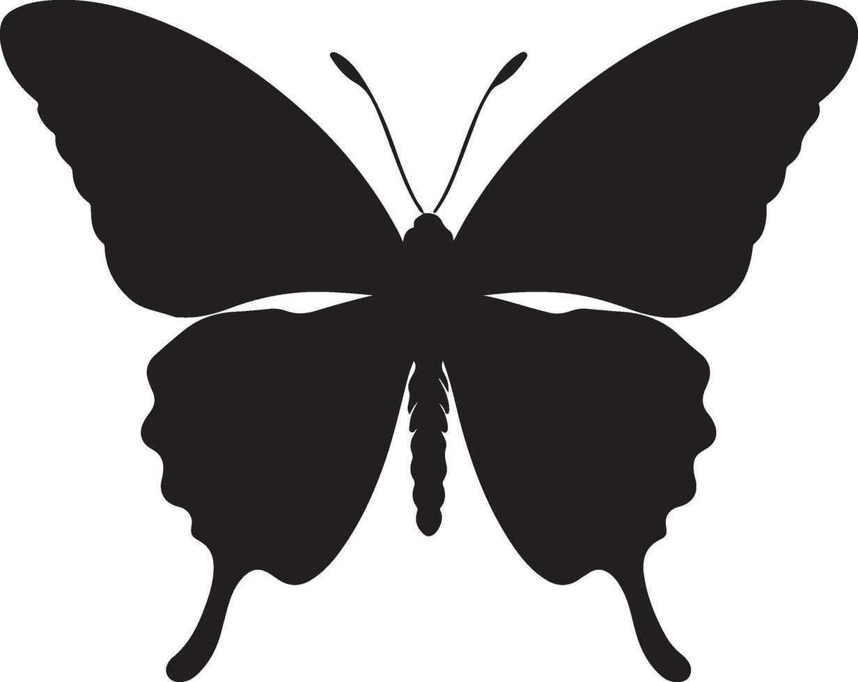 Butterfly Silhouette Vector Illustration White Background