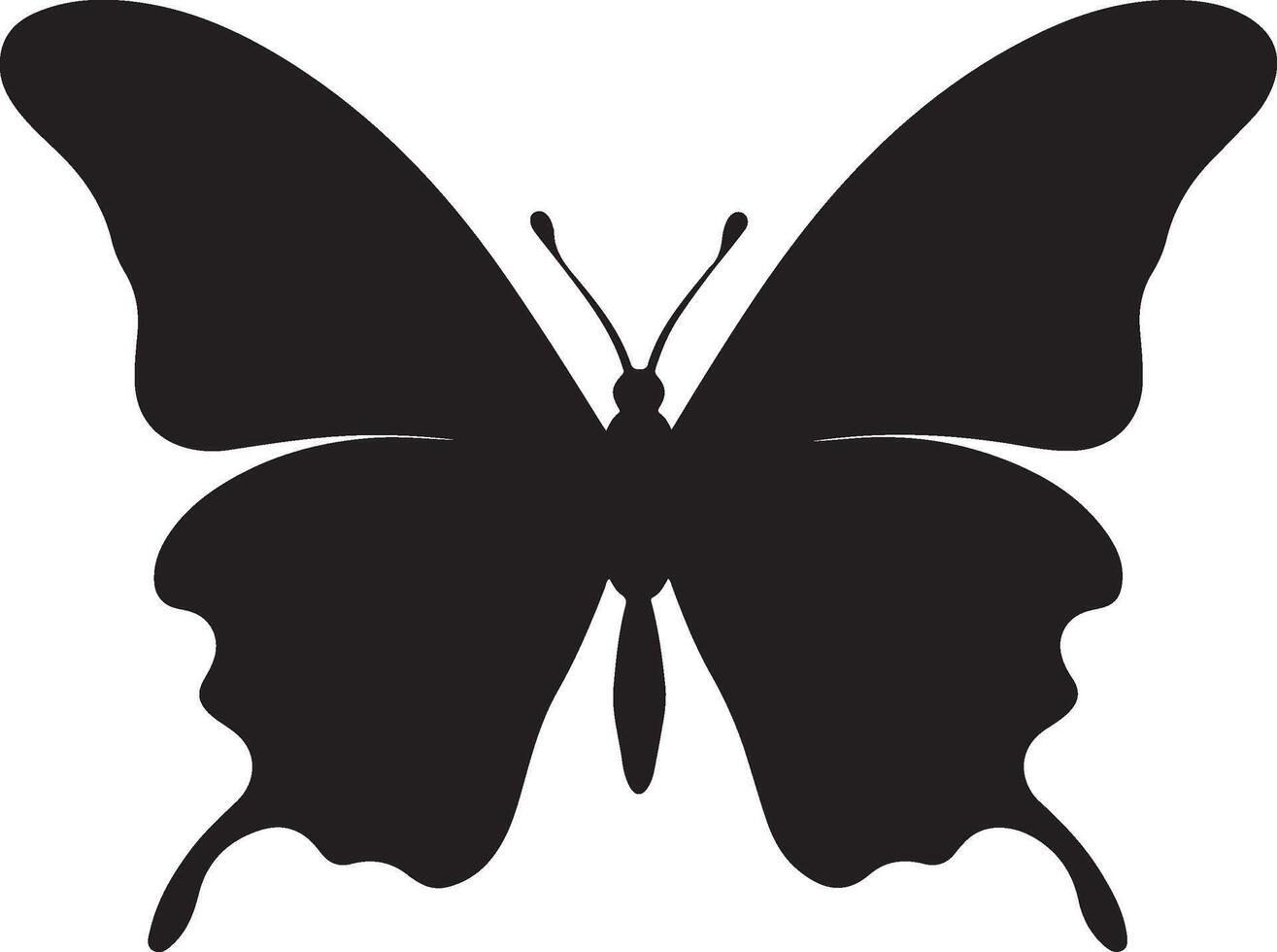 mariposa silueta vector ilustración blanco antecedentes