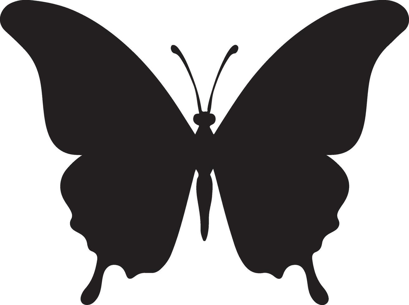 mariposa silueta vector ilustración blanco antecedentes