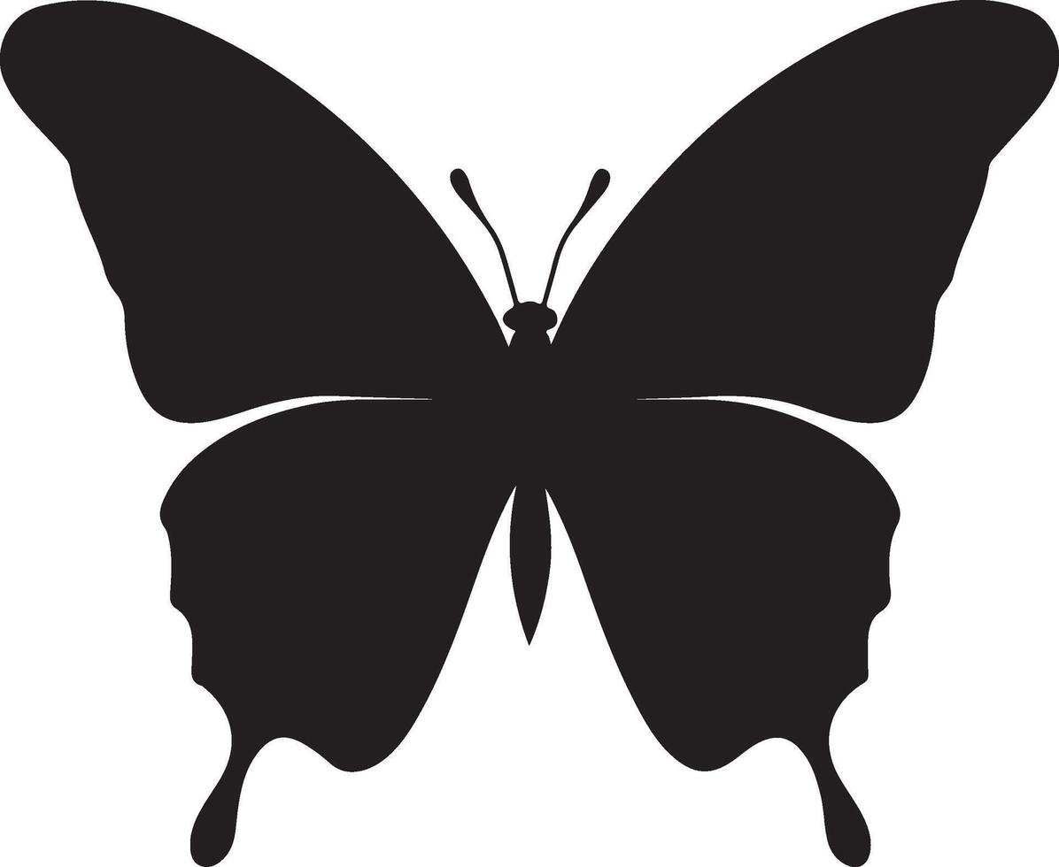 mariposa silueta vector ilustración blanco antecedentes