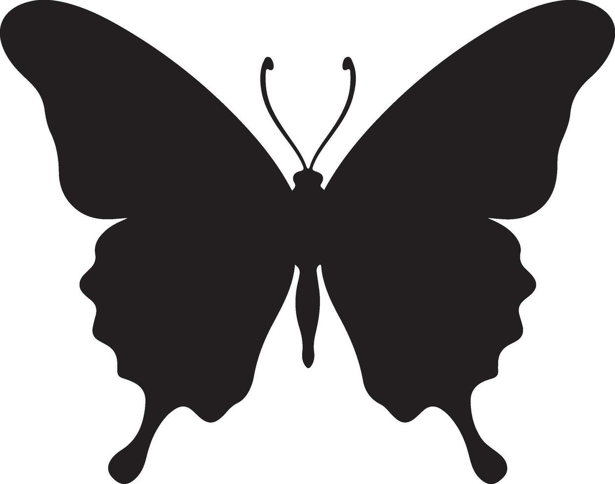 mariposa silueta vector ilustración blanco antecedentes