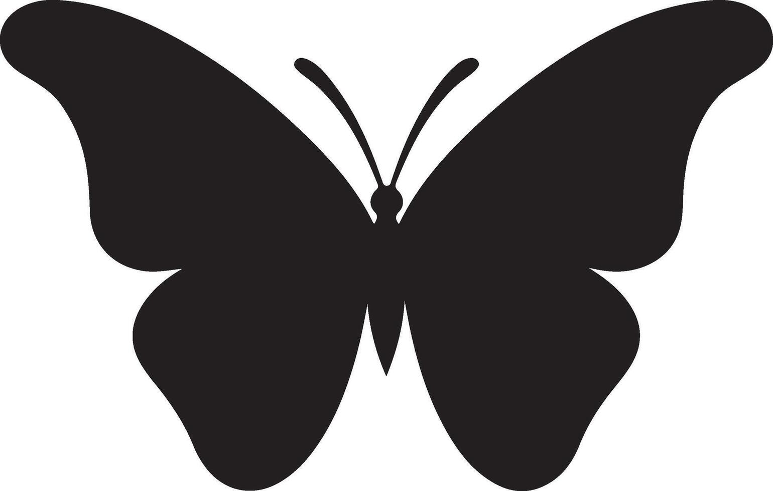 Butterfly Silhouette Vector Illustration White Background