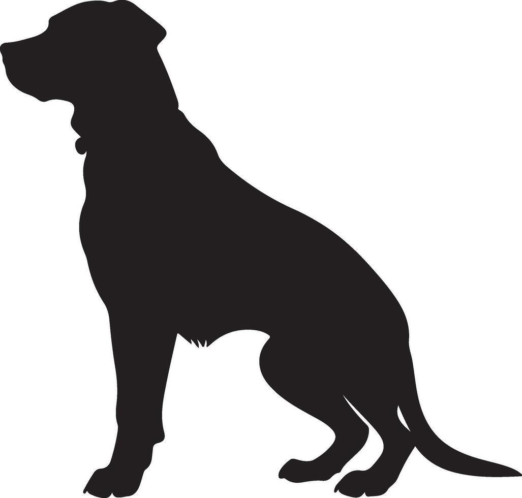 Dog Silhouette Vector Illustration White Background