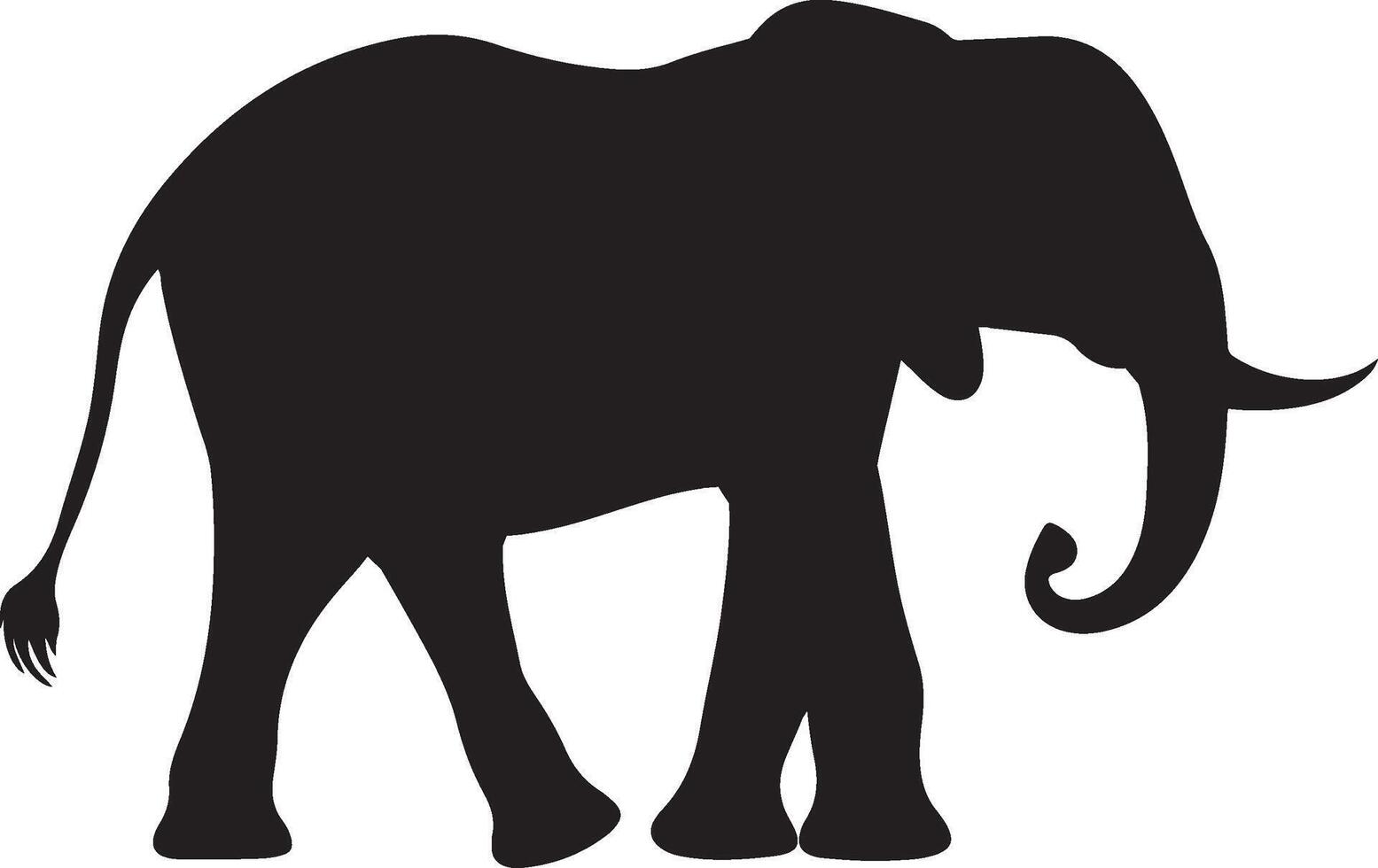 elefante silueta vector ilustración blanco antecedentes