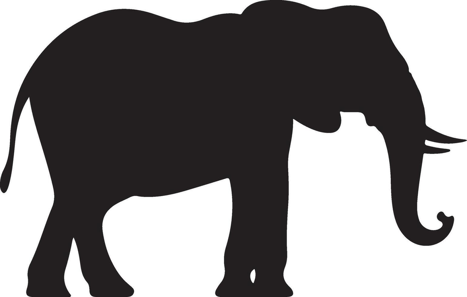 elefante silueta vector ilustración blanco antecedentes