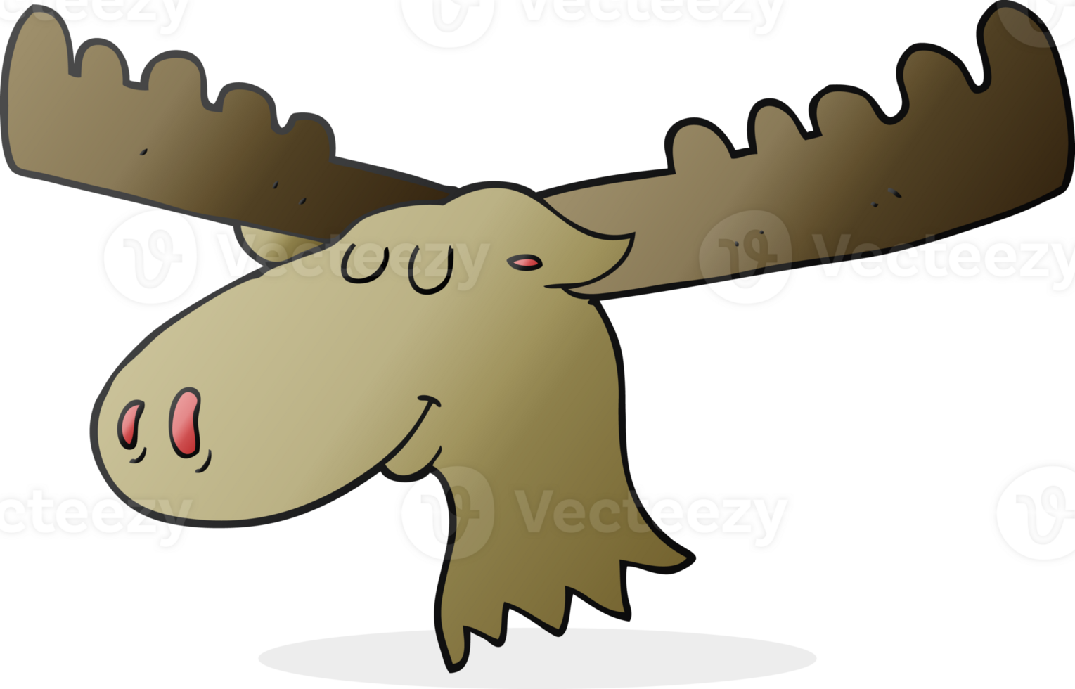 hand drawn cartoon moose png