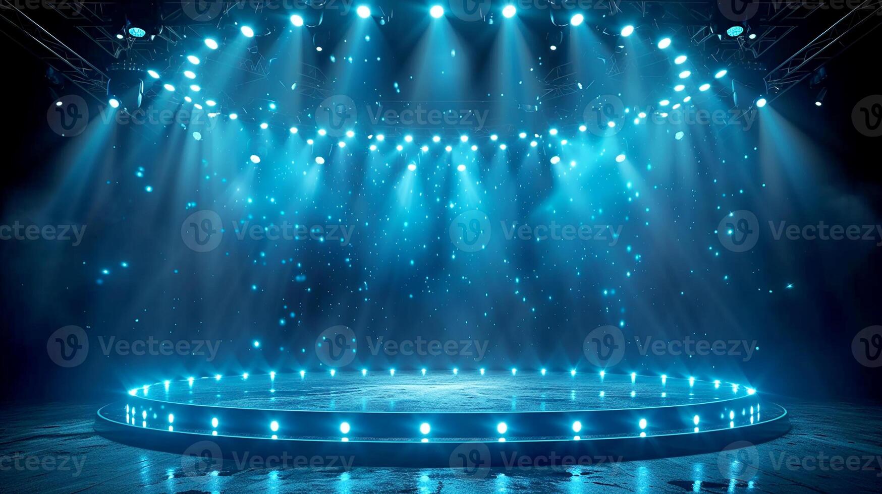 AI generated 3d illustration empty podium with abstact background very realistic front view mock up photo