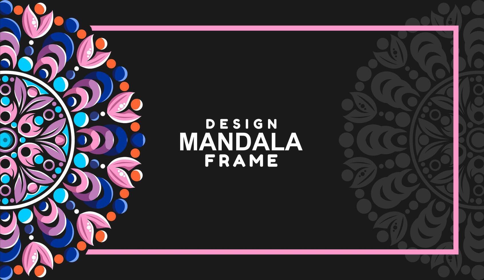 background with mandala frame Free Vector