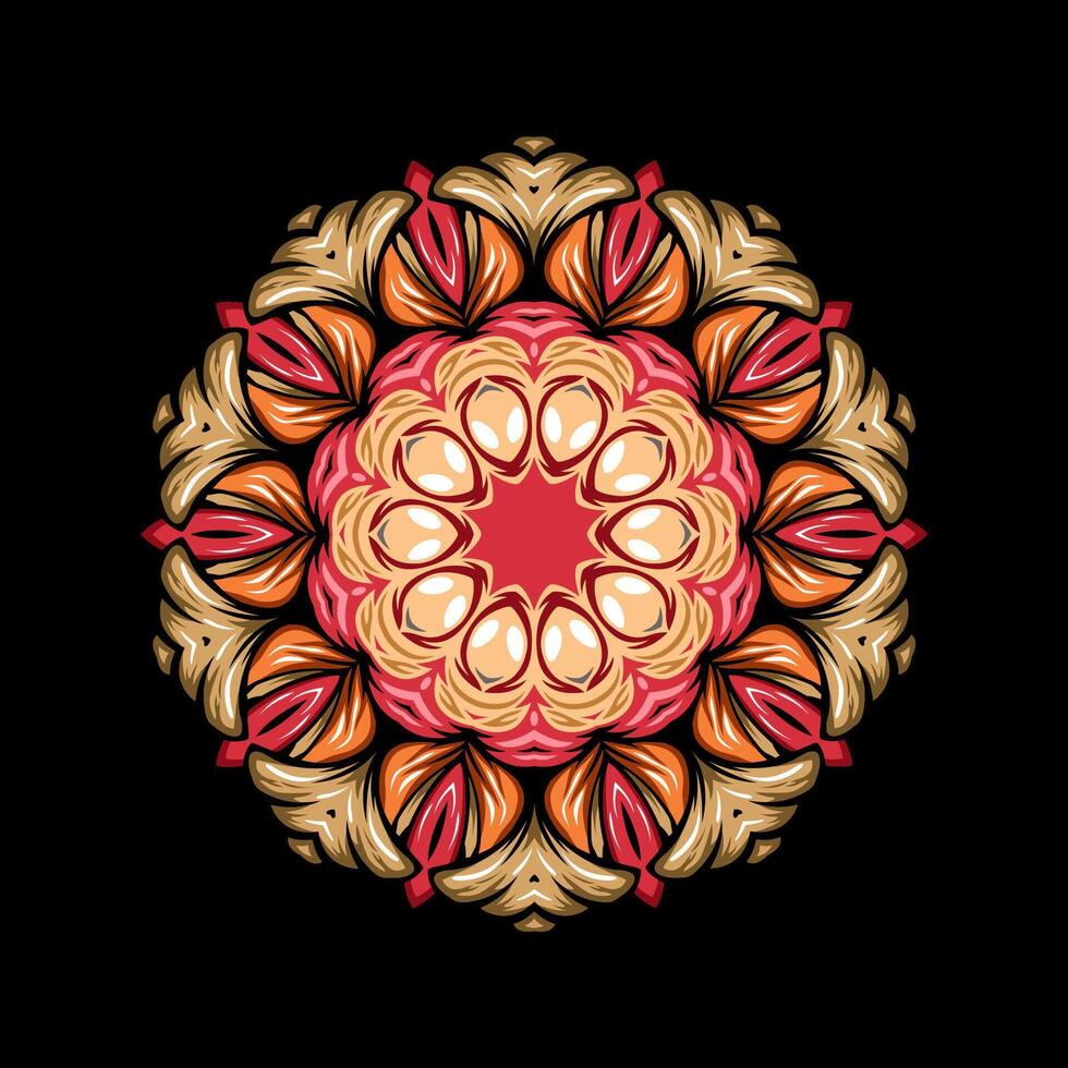 Mandala pattern art background free vector