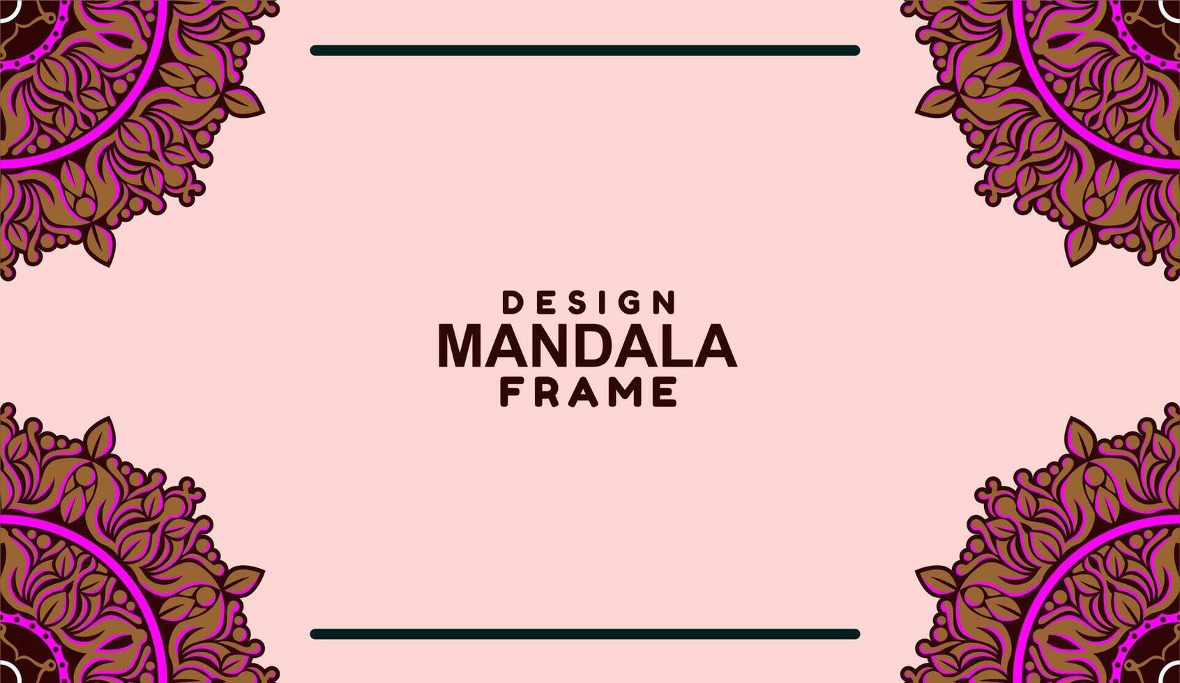 background with mandala frame Free Vector