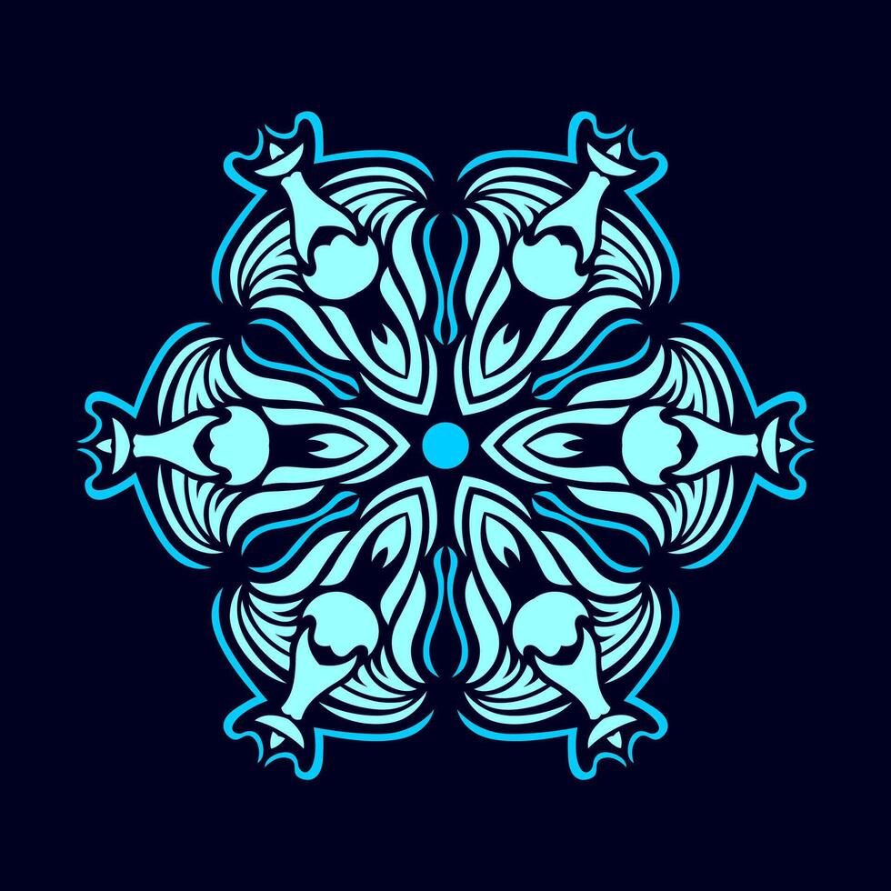 Mandala pattern art background free vector