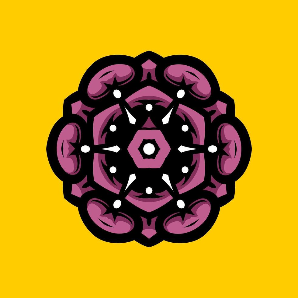 Mandala pattern art background free vector