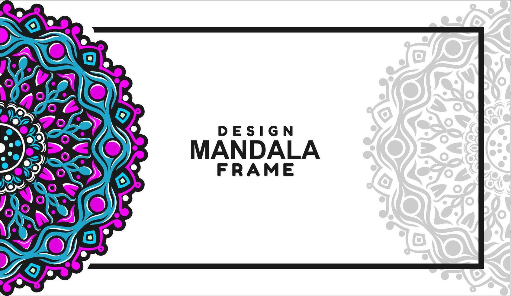 background with mandala frame Free Vector