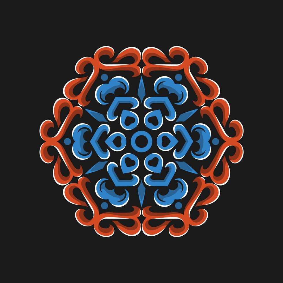 Mandala pattern art background free vector