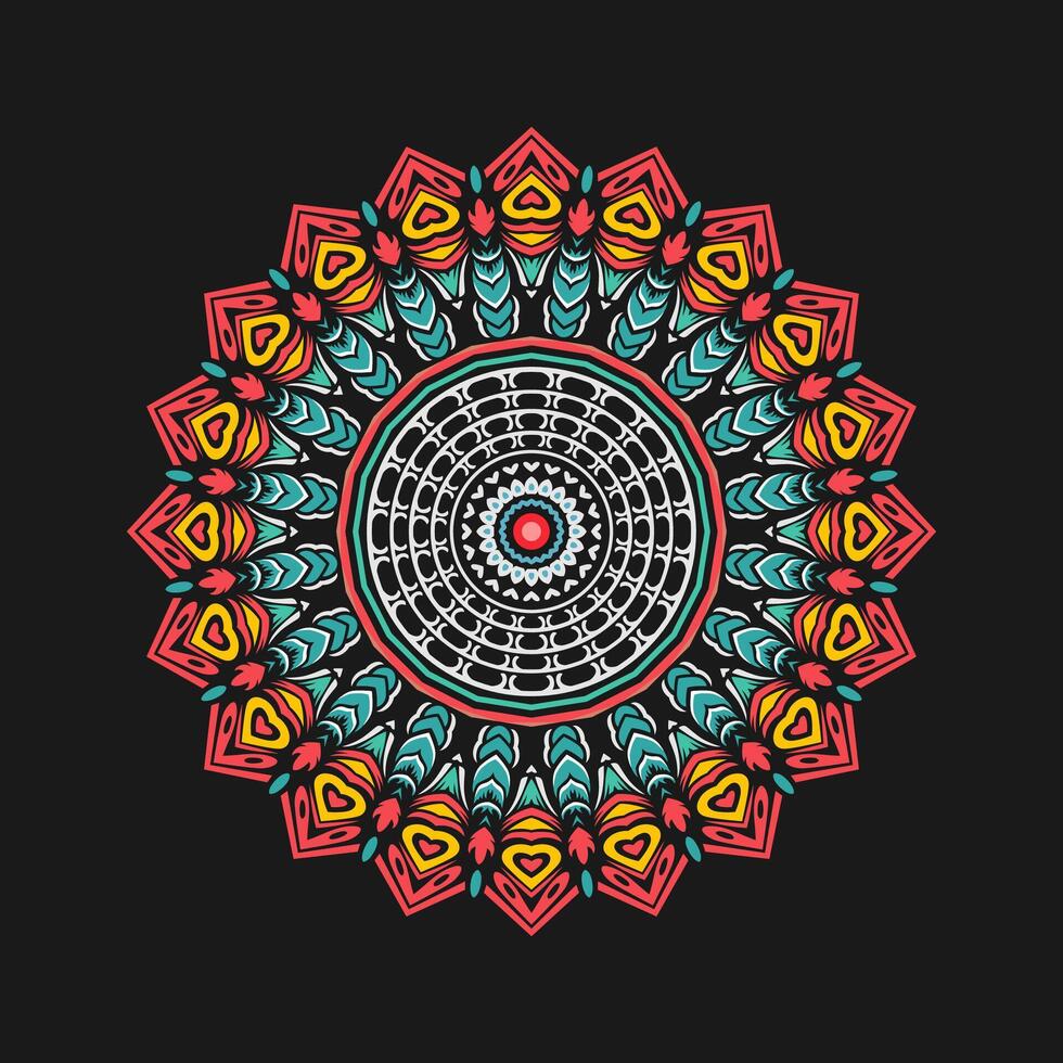 Mandala pattern art background free vector