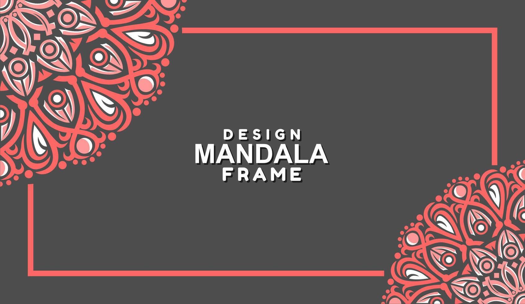 background with mandala frame Free Vector