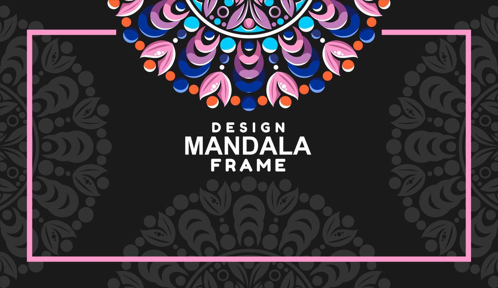 background with mandala frame Free Vector