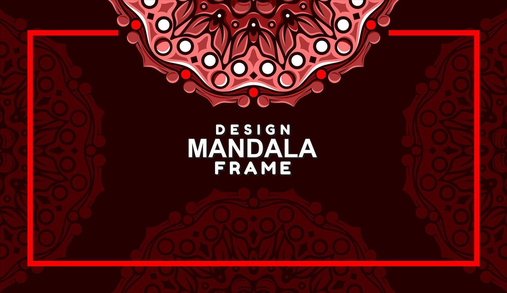 background with mandala frame Free Vector