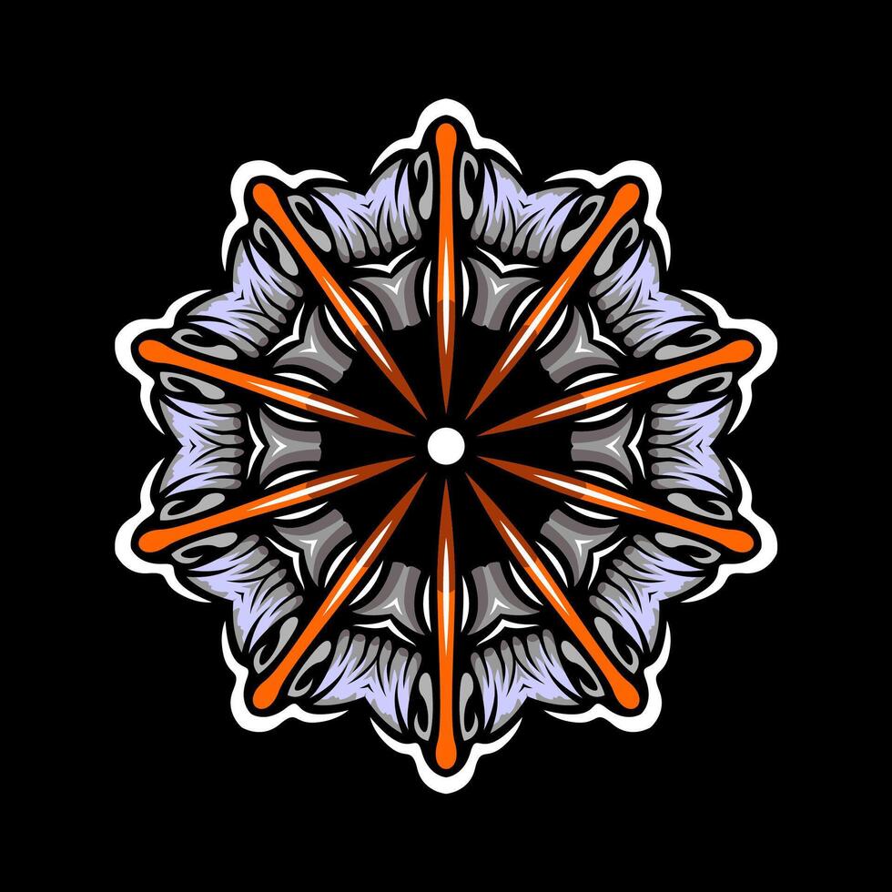 Mandala pattern art background free vector