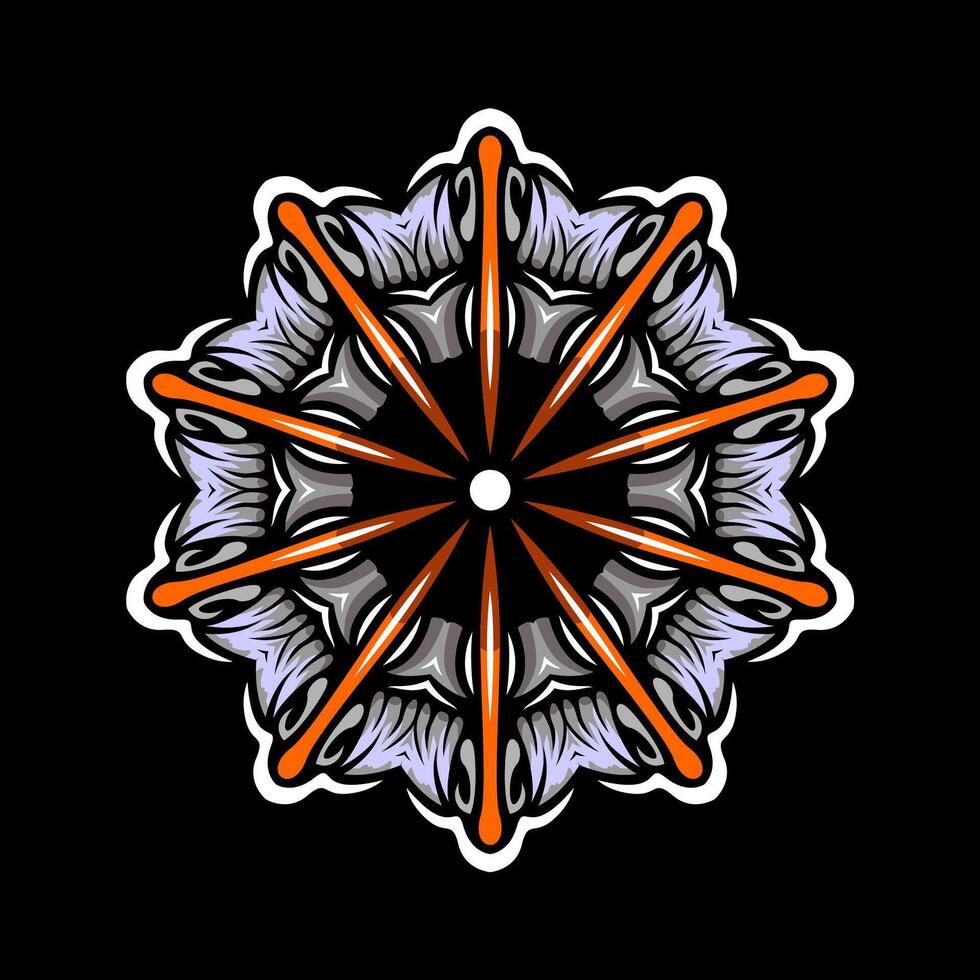 mandala modelo Arte antecedentes gratis vector