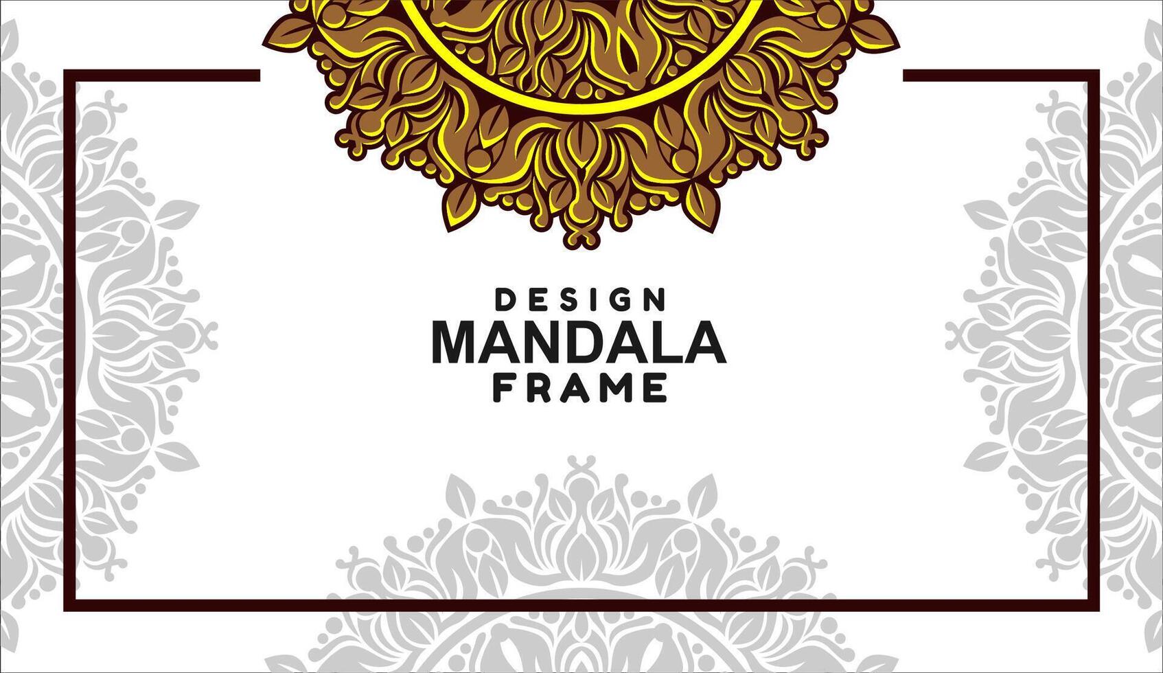 background with mandala frame Free Vector
