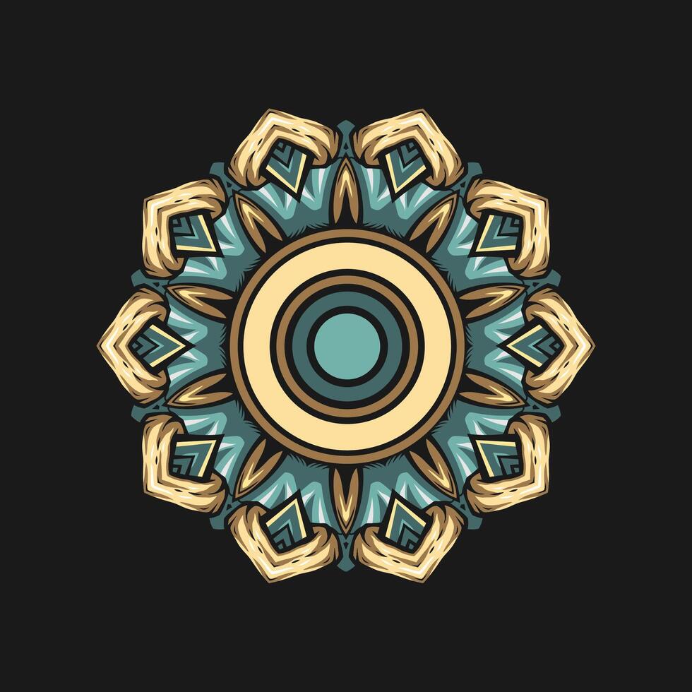 Mandala pattern art background free vector