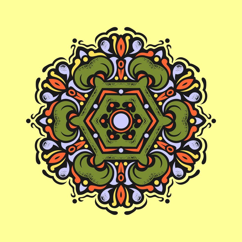 Mandala pattern art background free vector