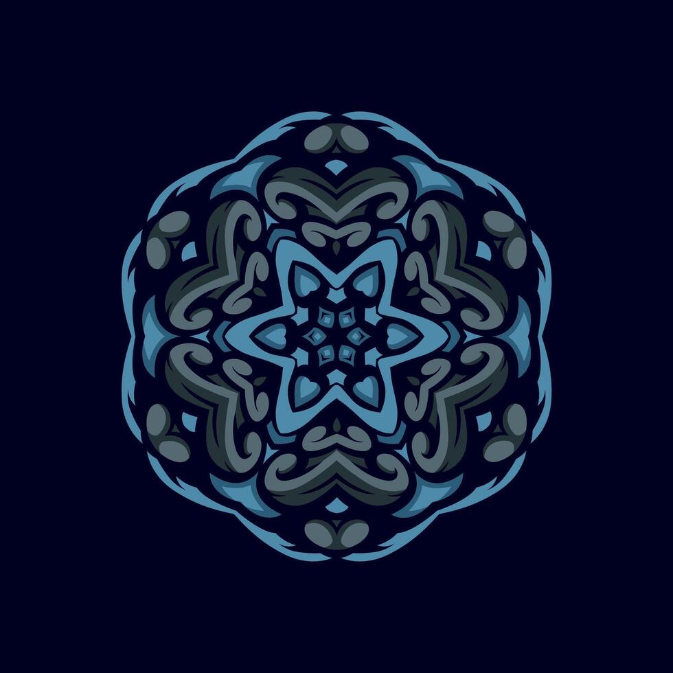 Mandala pattern art background free vector
