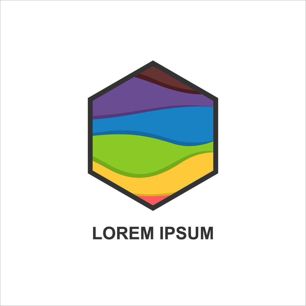 vector abstract icon, hexagonal logo for your company. free vector