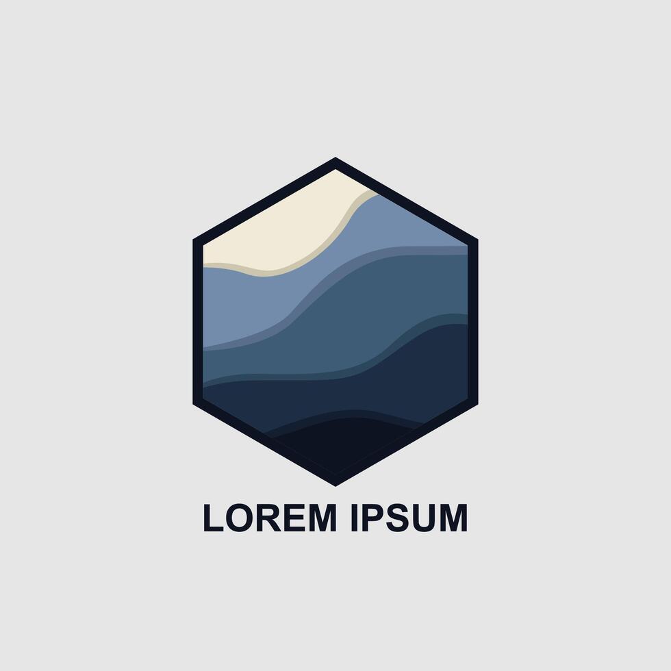 vector resumen icono, hexagonal logo para tu empresa