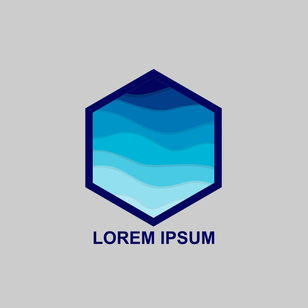 vector abstract icon, hexagonal logo for your company
