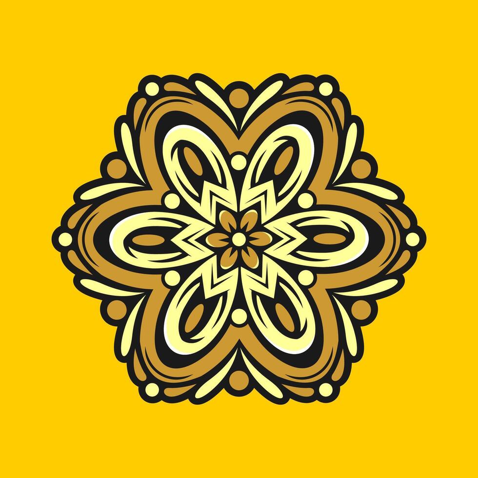 Mandala pattern art background free vector